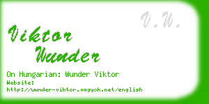 viktor wunder business card